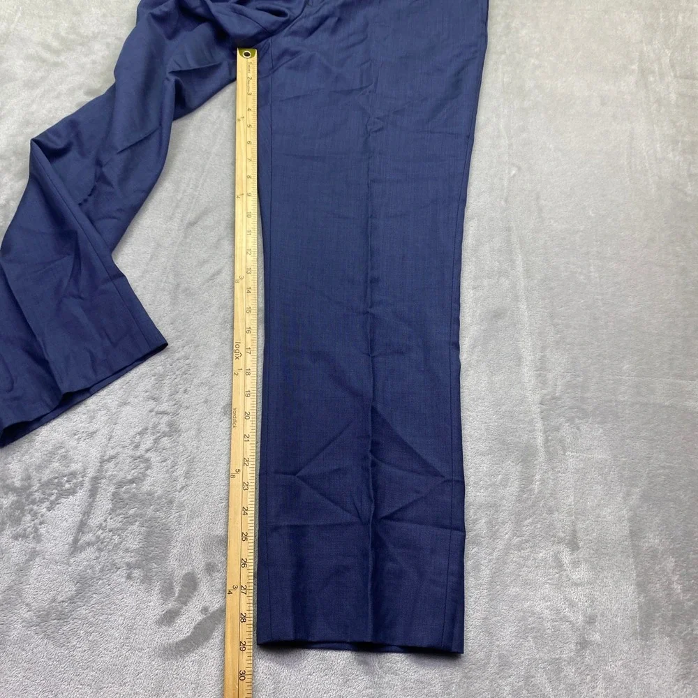 Tommy Hilfiger Mens Blue 100% Wool Dress Pants Flat‎ Front Straight Leg Sz 32
